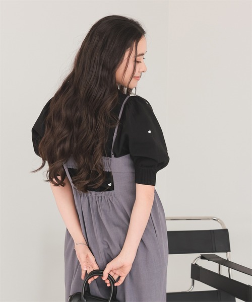 titivate（ティティベイト）の「ハート柄ボリュームスリーブプルオーバー（Tシャツ/カットソー・レディース・ホワイト系その他/ブラック系その他/ホワイト系その他2/グレー系その他・FREE）」の16枚目の写真