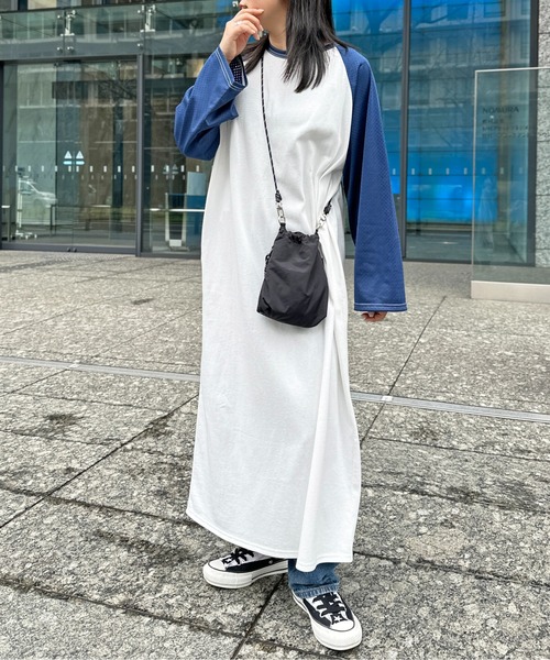 CPCM(シーピーシーエム)の「メッシュ切替ラグランワンピース(ワンピース・レディース・ブラック/ネイビー/レッド・FREE)」の21枚目の写真