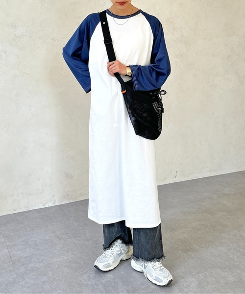 CPCM(シーピーシーエム)の「メッシュ切替ラグランワンピース(ワンピース・レディース・ブラック/ネイビー/レッド・FREE)」の16枚目の写真