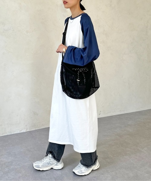 CPCM(シーピーシーエム)の「メッシュ切替ラグランワンピース(ワンピース・レディース・ブラック/ネイビー/レッド・FREE)」の15枚目の写真