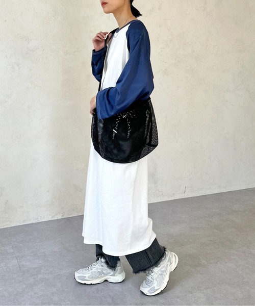 CPCM(シーピーシーエム)の「メッシュ切替ラグランワンピース(ワンピース・レディース・ブラック/ネイビー/レッド・FREE)」の14枚目の写真