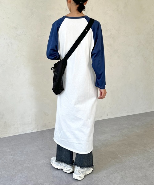 CPCM(シーピーシーエム)の「メッシュ切替ラグランワンピース(ワンピース・レディース・ブラック/ネイビー/レッド・FREE)」の12枚目の写真