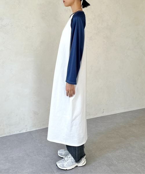 CPCM(シーピーシーエム)の「メッシュ切替ラグランワンピース(ワンピース・レディース・ブラック/ネイビー/レッド・FREE)」の8枚目の写真