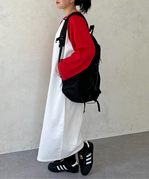 CPCM(シーピーシーエム)の「メッシュ切替ラグランワンピース(ワンピース・レディース・ブラック/ネイビー/レッド・FREE)」の4枚目の写真