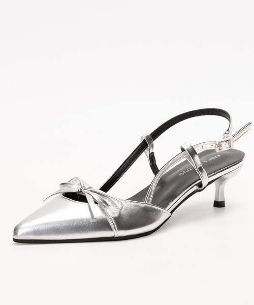SVEC（シュベック）の「細ストラップ リボン ミュールパンプス（パンプス・レディース・シルバー・36/37/38/39/35）」の6枚目の写真