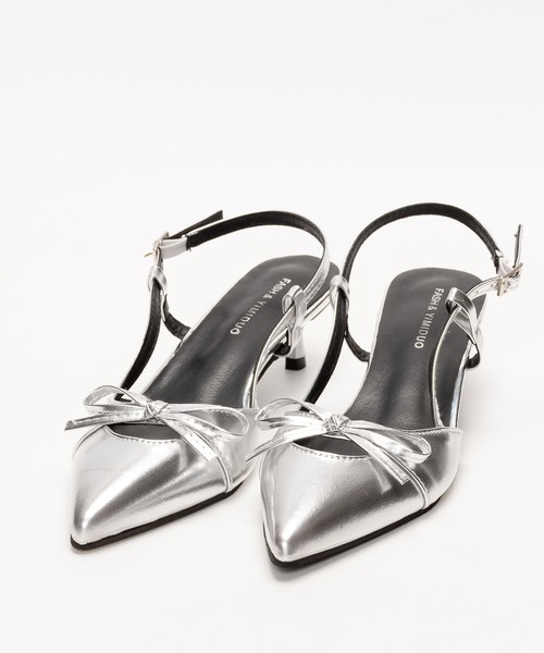 SVEC（シュベック）の「細ストラップ リボン ミュールパンプス（パンプス・レディース・シルバー・36/37/38/39/35）」の7枚目の写真