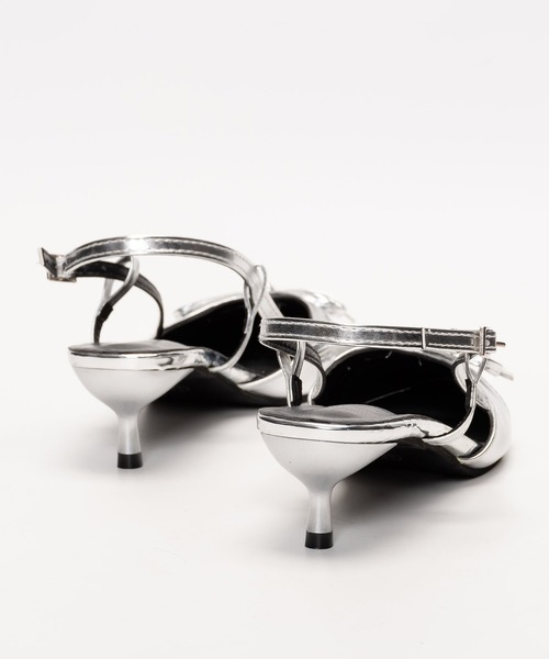 SVEC（シュベック）の「細ストラップ リボン ミュールパンプス（パンプス・レディース・シルバー・36/37/38/39/35）」の9枚目の写真