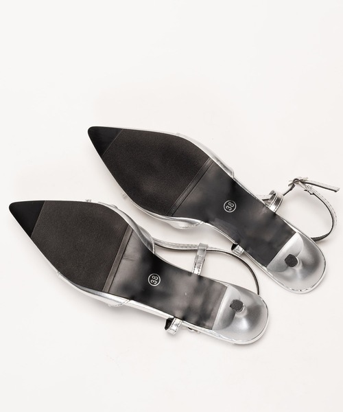 SVEC（シュベック）の「細ストラップ リボン ミュールパンプス（パンプス・レディース・シルバー・36/37/38/39/35）」の10枚目の写真