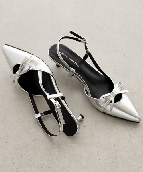 SVEC（シュベック）の「細ストラップ リボン ミュールパンプス（パンプス・レディース・シルバー・36/37/38/39/35）」の18枚目の写真