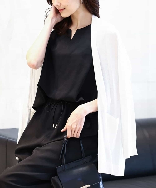 着流しシアーニットカーディガン/洗える（カーディガン/ボレロ）｜OFUON（オフオン）