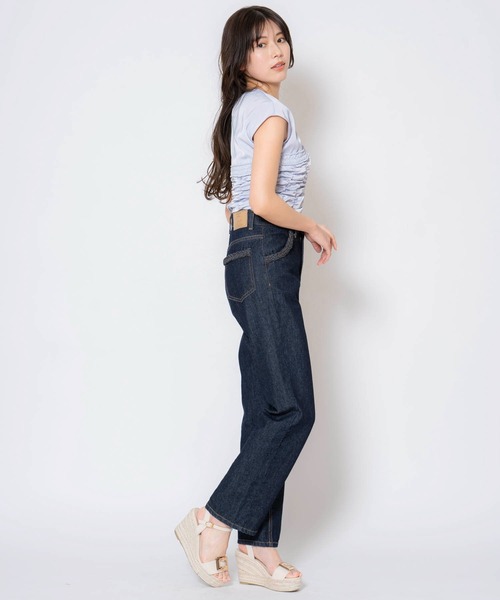 NOELA（ノエラ）の「シャーリングビスチェ切替ブラウス（シャツ/ブラウス・レディース・ベージュ/チャコールグレー/ブルー・フリー）」の7枚目の写真