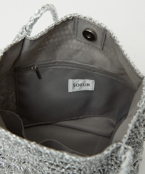 soeur（スール）の「●SOEUR/マクラメメタリックトートバック（トートバッグ・レディース・ゴールド/シルバー/ブラック/ブロンズ・フリー）」の20枚目の写真