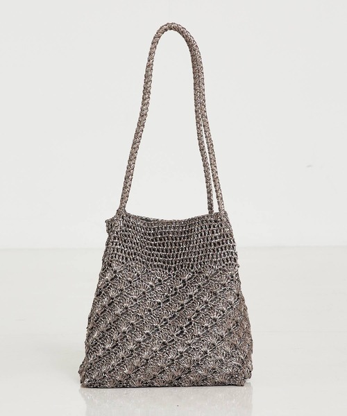 soeur（スール）の「●SOEUR/マクラメメタリックトートバック（トートバッグ・レディース・ゴールド/シルバー/ブラック/ブロンズ・フリー）」の4枚目の写真