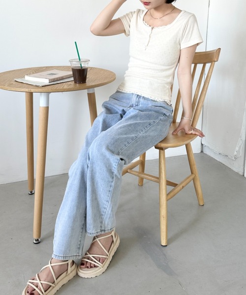 D28 used 総レース フラワー コンパクト 半袖 Tee トップス D28 used 総レース フラワー コンパクト 半袖 Tee トップス D28 used