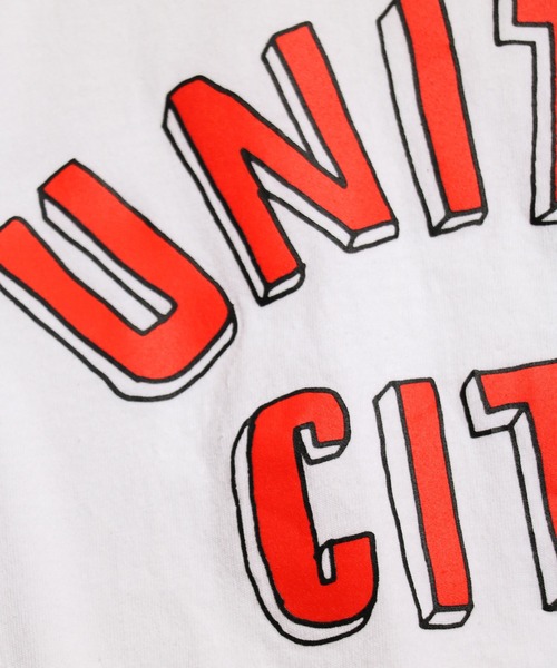 FUNG（ファング）の「FUNG / ファング UNITED CITY SS TEE カレッジロゴ プリントTシャツ（Tシャツ/カットソー・メンズ・ホワイト/オリーブ・X-SMALL/MEDIUM/LARGE）」の7枚目の写真