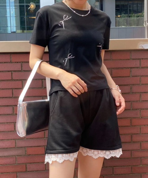 mebole（メボレ）の「シンプルリボンデザインTシャツ（Tシャツ/カットソー・レディース・グレー/ブラック/ホワイト・FREE）」の6枚目の写真