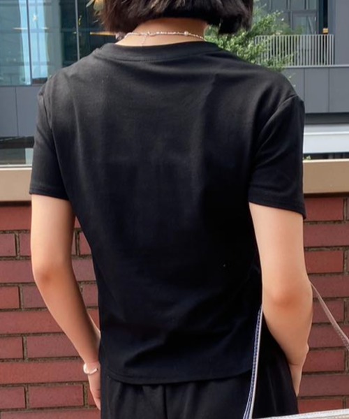 mebole（メボレ）の「シンプルリボンデザインTシャツ（Tシャツ/カットソー・レディース・グレー/ブラック/ホワイト・FREE）」の11枚目の写真