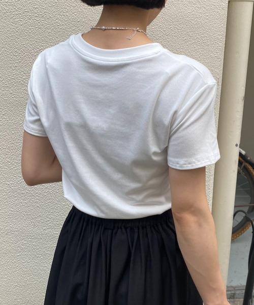 mebole（メボレ）の「シンプルリボンデザインTシャツ（Tシャツ/カットソー・レディース・グレー/ブラック/ホワイト・FREE）」の22枚目の写真