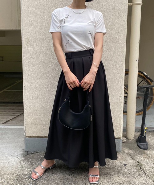 mebole（メボレ）の「シンプルリボンデザインTシャツ（Tシャツ/カットソー・レディース・グレー/ブラック/ホワイト・FREE）」の20枚目の写真