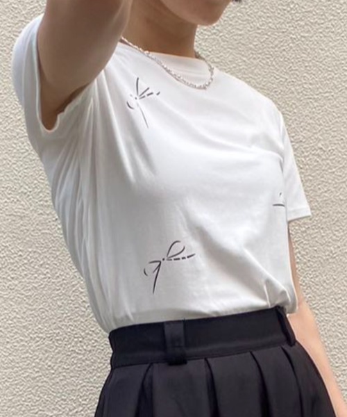 mebole（メボレ）の「シンプルリボンデザインTシャツ（Tシャツ/カットソー・レディース・グレー/ブラック/ホワイト・FREE）」の19枚目の写真