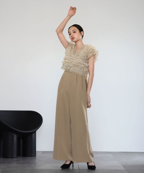 オケージョンドレス 3WAYチュールトップス＆オールインワンの2点セット ガール GIRL 3WAYチュールトップス＆オールインワンの2点セット