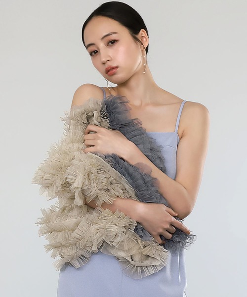 GIRL（ガール）3WAYチュールトップス＆オールインワンの2点セット girl（ガール）の「3WAYチュールトップス・オールインワンセット