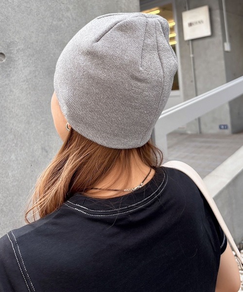 ENVYM（アンビー）の「【wondervisitor×ENVYM】EVロゴビーニー（ニットキャップ/ビーニー・レディース・ブラック/グレー・FREE）」の13枚目の写真