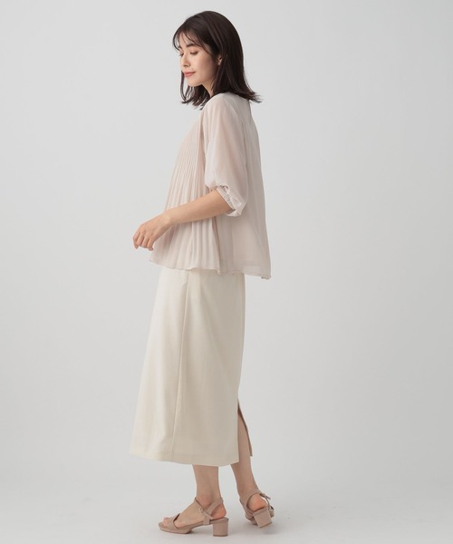 Elura（エルーラ）の「プリーツフレアブラウス/120814（シャツ/ブラウス・レディース・ライトブルー/ベージュ/ネイビー・FREE）」の12枚目の写真