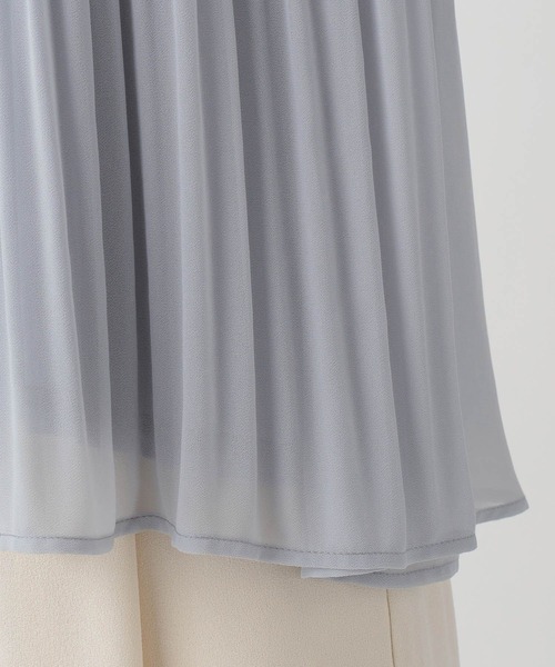 Elura（エルーラ）の「プリーツフレアブラウス/120814（シャツ/ブラウス・レディース・ライトブルー/ベージュ/ネイビー・FREE）」の6枚目の写真