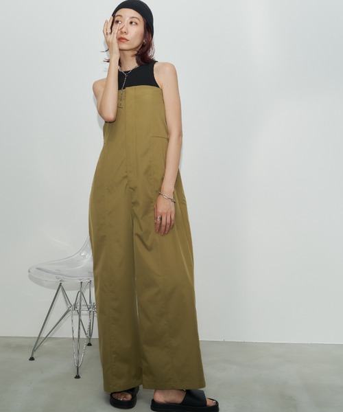 Auntie Rosa Holiday（アンティローザホリデー）の「ベアオールインワン（つなぎ/オールインワン・レディース・ブラック/オリーブ・FREE）」の6枚目の写真