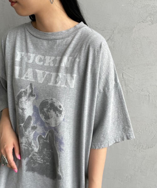 JEANS FACTORY （ジーンズファクトリー）の「[REMI RELIEF/レミレリーフ] 別注 ビッグシルエット SP加工プリントTシャツ（Tシャツ/カットソー・レディース・A/C/D/E/B・M）」の5枚目の写真
