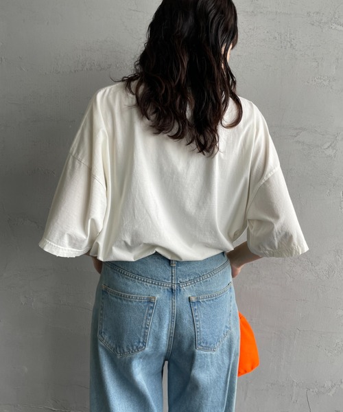 JEANS FACTORY （ジーンズファクトリー）の「[REMI RELIEF/レミレリーフ] 別注 ビッグシルエット SP加工プリントTシャツ（Tシャツ/カットソー・レディース・A/C/D/E/B・M）」の22枚目の写真