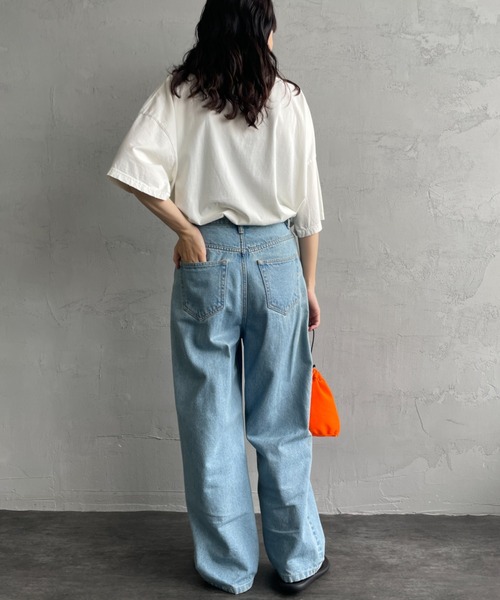 JEANS FACTORY （ジーンズファクトリー）の「[REMI RELIEF/レミレリーフ] 別注 ビッグシルエット SP加工プリントTシャツ（Tシャツ/カットソー・レディース・A/C/D/E/B・M）」の20枚目の写真