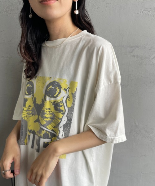 JEANS FACTORY （ジーンズファクトリー）の「[REMI RELIEF/レミレリーフ] 別注 ビッグシルエット SP加工プリントTシャツ（Tシャツ/カットソー・レディース・A/C/D/E/B・M）」の16枚目の写真