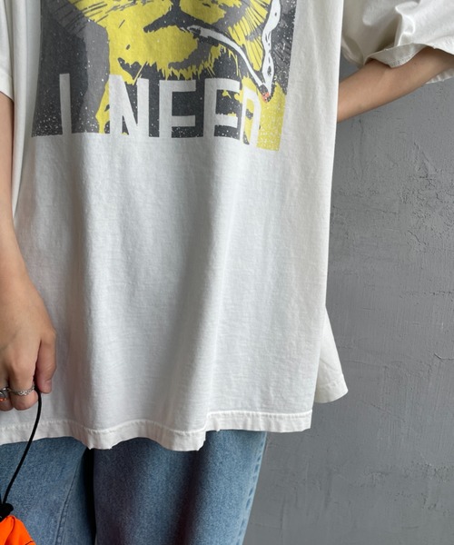 JEANS FACTORY （ジーンズファクトリー）の「[REMI RELIEF/レミレリーフ] 別注 ビッグシルエット SP加工プリントTシャツ（Tシャツ/カットソー・レディース・A/C/D/E/B・M）」の15枚目の写真