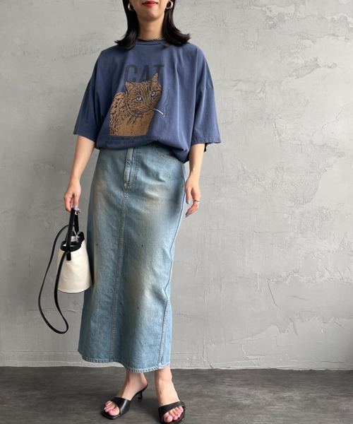 JEANS FACTORY （ジーンズファクトリー）の「[REMI RELIEF/レミレリーフ] 別注 ビッグシルエット SP加工プリントTシャツ（Tシャツ/カットソー・レディース・A/C/D/E/B・M）」の12枚目の写真