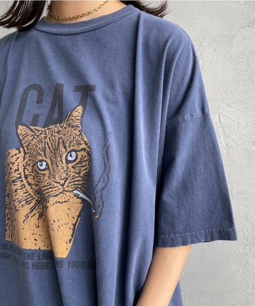 JEANS FACTORY （ジーンズファクトリー）の「[REMI RELIEF/レミレリーフ] 別注 ビッグシルエット SP加工プリントTシャツ（Tシャツ/カットソー・レディース・A/C/D/E/B・M）」の7枚目の写真