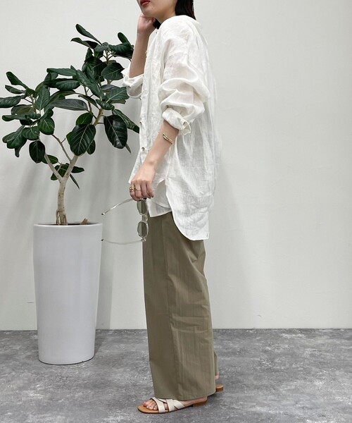 fredy emue（フレディエミュ）の「【新色登場】綿ナイロンストレッチセミワイドパンツ（その他パンツ・レディース・ベビーピンク/カーキ/ベージュ/ブラック・38/36）」の18枚目の写真