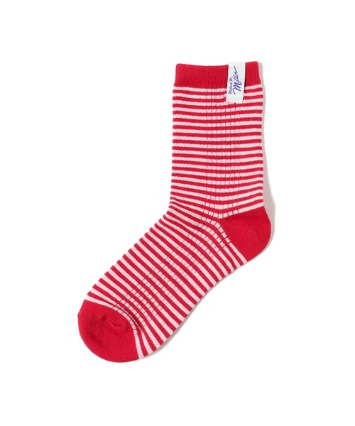 B:MING by BEAMS(ビーミングバイビームス)の「MILLER / Crew length socks(23~25cm)(ソックス/靴下・レディース・チャコールグレー/レッド/グリーン/オレンジ・ONE SIZE)」の4枚目の写真