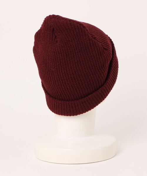 roial（ロイアル）の「BEANIE/ROAIL(ロイアル)ベーシックデザインワンポイントニットキャップ/ビーニー（ニットキャップ/ビーニー・メンズ・バーガンディー・FREE）」の2枚目の写真
