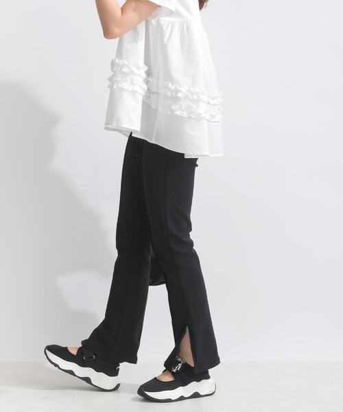 PICCIN(ピッチン)の「【WEB限定】スーパーストレッチスリット入りレギンスパンツ(その他パンツ・レディース・ブラック系その他/ブラック・M/L)」の1枚目の写真