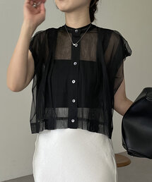 CAPRICIEUX LE'MAGE | チュールバルーンシャツ(シャツ/ブラウス)