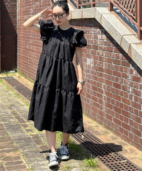 dimmoire フリルに埋もれて見る悪夢ドレス ワンピース黒白　Lサイズ Dimmoire フリルに埋もれて見る悪夢ドレス Lサイズ - メルカリ