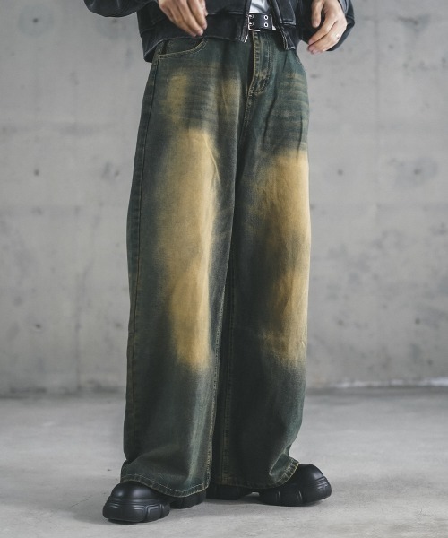 セール】ビンテージメイクワイドフレアデニムパンツ（デニムパンツ