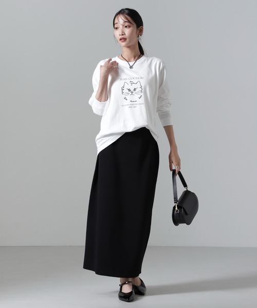 HEAR MY NAME（ヒアマイネーム）の「HEAR MY NAME/別注 Jean cocteau ロングスリーブTシャツ（Tシャツ/カットソー・レディース・ホワイト・FREE）」の8枚目の写真