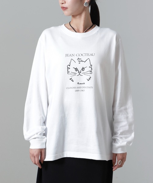 HEAR MY NAME（ヒアマイネーム）の「HEAR MY NAME/別注 Jean cocteau ロングスリーブTシャツ（Tシャツ/カットソー・レディース・ホワイト・FREE）」の9枚目の写真