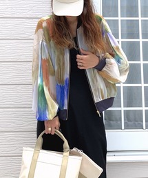 Q | ニュアンスカラーブルゾン(ブルゾン)