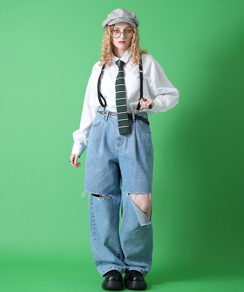 an meets zakka(アンミツザッカ)の「an meets zakka ナローサスペンダー(サスペンダー・メンズ・ブラック/ホワイト/ライトブルー/ベージュ/レッド/ブラウン/ネイビー/ピンク/カーキ/グリーン/ブルー/イエロー・ONESIZE)」の16枚目の写真