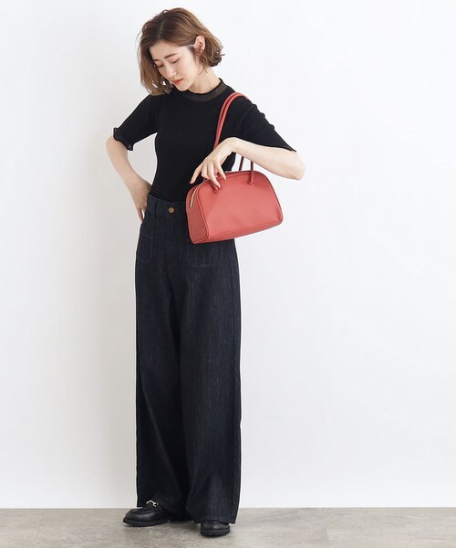 grove（グローブ）の「◆【雑誌掲載】ロープハンドルハトメボストン（ボストンバッグ・レディース・ベージュ/ライトグレー/レンガ/ブラック・00）」の10枚目の写真