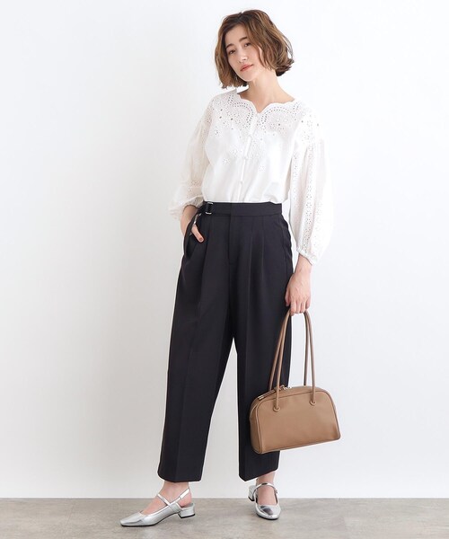 grove（グローブ）の「◆【雑誌掲載】ロープハンドルハトメボストン（ボストンバッグ・レディース・ベージュ/ライトグレー/レンガ/ブラック・00）」の13枚目の写真